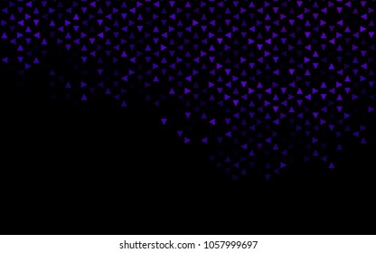 Dark Purple vector geometric simple minimalistic background, which consist of triangles on white background. Triangular pattern with gradient for your business design. 
