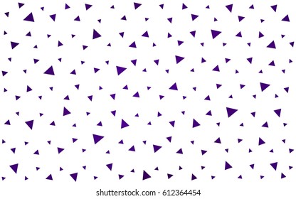 Dark Purple vector geometric simple minimalistic background, which consist of triangles on white background. Triangular pattern with gradient for your business design. 