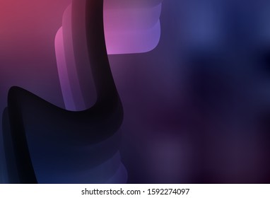 Dark Purple vector glossy abstract layout. Glitter abstract illustration with gradient design. Completely new design for your business.