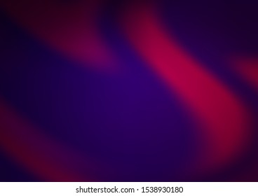 Dark Purple vector glossy wave pattern. An elegant bright illustration with gradient. The template can be used for your brand book.