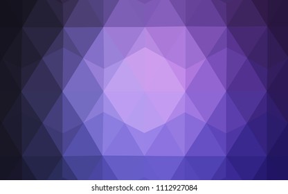 Dark Purple vector gradient triangles template. Creative geometric illustration in Origami style with gradient. Best triangular design for your business.