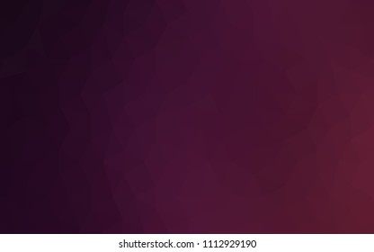 Dark Purple vector gradient triangles template. Glitter abstract illustration with an elegant triangles. Textured pattern for your backgrounds.
