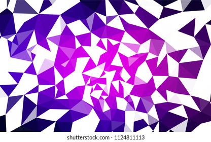 Dark Purple vector gradient triangles pattern. A sample with polygonal shapes. Brand new style for your business design.