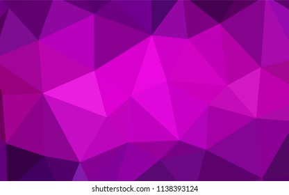 Dark Purple vector gradient triangles template. Elegant bright polygonal illustration with gradient. New template for your brand book.