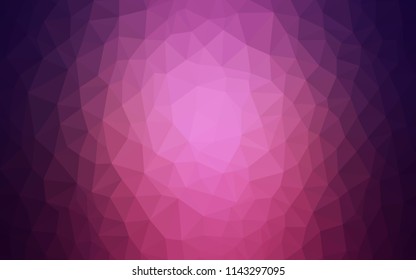 Dark Purple vector gradient triangles template. Colorful abstract illustration with triangles. New template for your brand book.