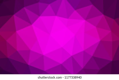 Dark Purple vector gradient triangles pattern. Shining polygonal illustration, which consist of triangles. Triangular pattern for your design.