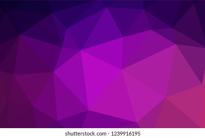 Dark Purple vector gradient triangles template. Triangular geometric sample with gradient.  Template for cell phone's backgrounds.
