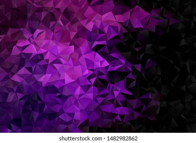 Dark Purple vector gradient triangles pattern. Colorful illustration in polygonal style with gradient. Brand new style for your business design.