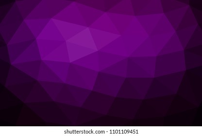 Dark Purple vector hexagon mosaic triangle mosaic. A vague abstract illustration with gradient. A new texture for your design.