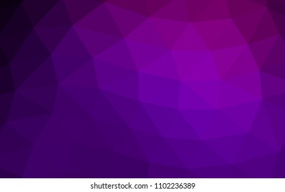 Dark Purple vector hexagon mosaic triangle mosaic. An elegant bright illustration with gradient. A completely new template for your business design.