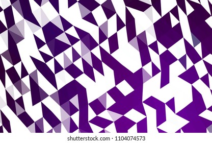 Dark Purple vector hexagon mosaic template. Triangular geometric sample with gradient.  A completely new design for your business.