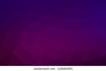 Dark Purple vector hexagon mosaic triangle mosaic. Colorful abstract illustration with gradient. The completely new template can be used for your brand book.