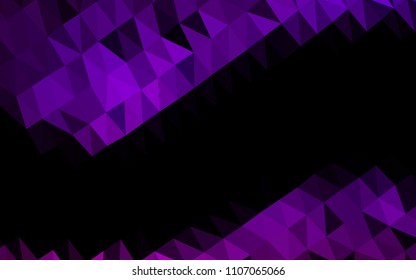 Dark Purple vector hexagon mosaic texture. A vague abstract illustration with gradient. A new texture for your design.