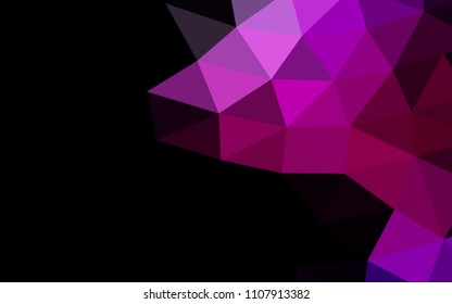 Dark Purple vector hexagon mosaic triangle mosaic. A sample with polygonal shapes. A completely new template for your business design.