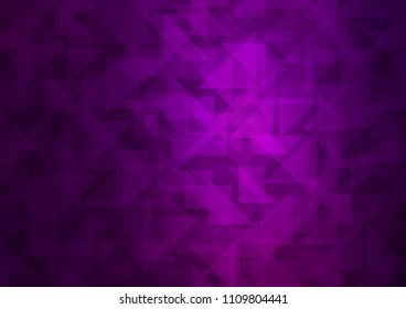 Dark Purple vector hexagon mosaic template. A sample with polygonal shapes. Triangular pattern for your business design.