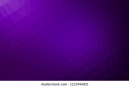 Dark Purple vector hexagon mosaic template. Glitter abstract illustration with an elegant design. A completely new design for your business.