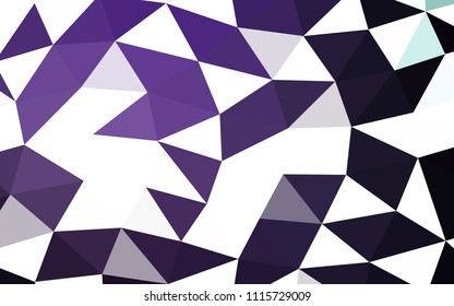 Dark Purple vector hexagon mosaic triangle mosaic. A completely new color illustration in a vague style. The elegant pattern can be used as part of a brand book.
