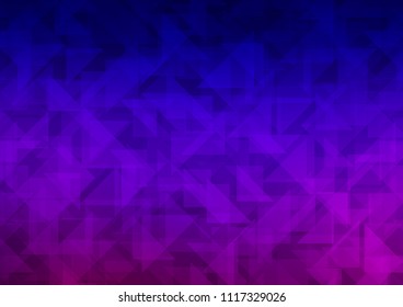 Dark Purple vector hexagon mosaic cover. Creative illustration in halftone style with gradient. The completely new template can be used for your brand book.