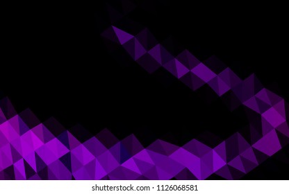 Dark Purple vector hexagon mosaic cover. A completely new color illustration in a vague style. Brand new style for your business design.