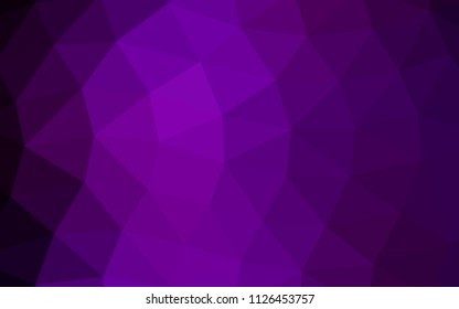 Dark Purple vector hexagon mosaic triangle mosaic. A completely new color illustration in a vague style. The completely new template can be used for your brand book.