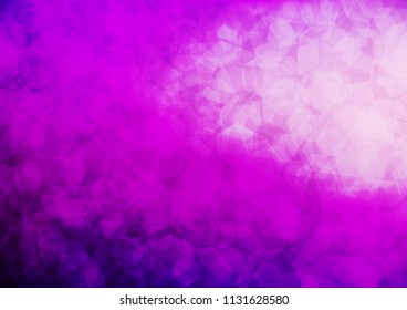 Dark Purple vector hexagon mosaic template. Modern geometrical abstract illustration with gradient. A completely new design for your business.