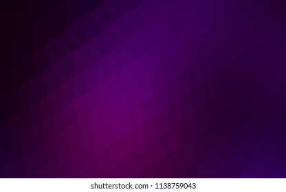 Dark Purple vector hexagon mosaic texture. Creative illustration in halftone style with gradient. The textured pattern can be used for background.