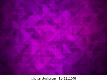 Dark Purple vector hexagon mosaic cover. Glitter abstract illustration with an elegant design. A new texture for your design.