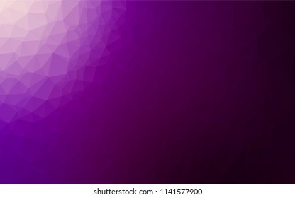 Dark Purple vector hexagon mosaic cover. A completely new color illustration in a vague style. The best triangular design for your business.