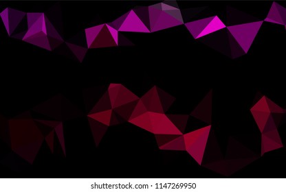 Dark Purple vector hexagon mosaic template. Colorful illustration in abstract style with gradient. Brand new design for your business.