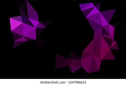 Dark Purple vector hexagon mosaic cover. Creative illustration in halftone style with gradient. A completely new template for your business design.