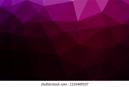 Dark Purple vector hexagon mosaic template. A completely new color illustration in a vague style. A new texture for your design.