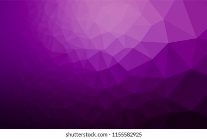 Dark Purple vector hexagon mosaic template. Creative geometric illustration in Origami style with gradient. The elegant pattern can be used as part of a brand book.