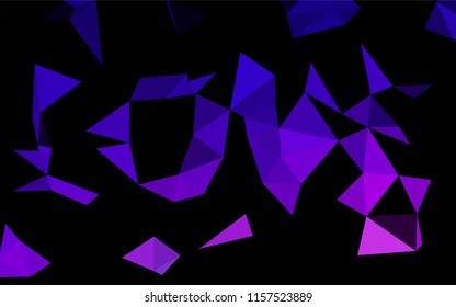 Dark Purple vector hexagon mosaic texture. A vague abstract illustration with gradient. The textured pattern can be used for background.