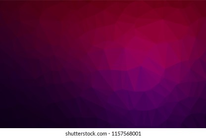 Dark Purple vector hexagon mosaic cover. Creative illustration in halftone style with gradient. The best triangular design for your business.