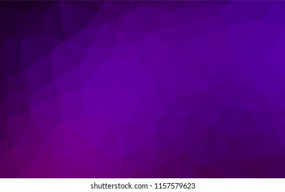 Dark Purple vector hexagon mosaic cover. Colorful abstract illustration with gradient. Brand new style for your business design.