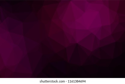 Dark Purple vector hexagon mosaic texture. Creative illustration in halftone style with gradient. The textured pattern can be used for background.