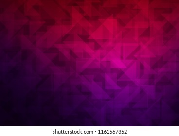 Dark Purple vector hexagon mosaic cover. Shining illustration, which consist of triangles. The template can be used as a background for cell phones.