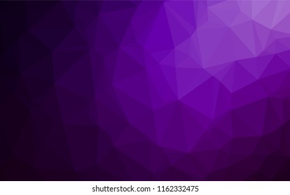 Dark Purple vector hexagon mosaic cover. Modern geometrical abstract illustration with gradient. The elegant pattern can be used as part of a brand book.