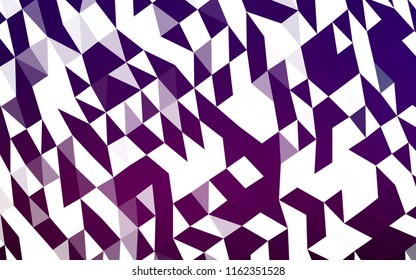 Dark Purple vector hexagon mosaic texture. Shining illustration, which consist of triangles. The elegant pattern can be used as part of a brand book.