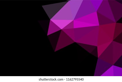Dark Purple vector hexagon mosaic cover. Glitter abstract illustration with an elegant design. Brand new style for your business design.