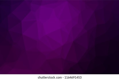 Dark Purple vector hexagon mosaic texture. Shining colored illustration in a Brand new style. Brand new design for your business.