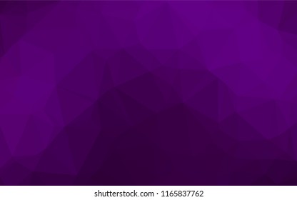 Dark Purple vector hexagon mosaic template. Modern geometrical abstract illustration with gradient. The template can be used as a background for cell phones.