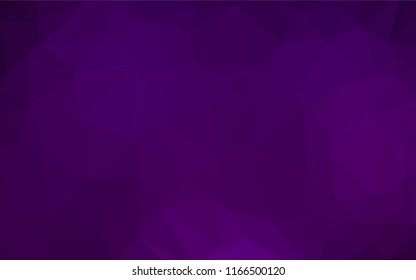 Dark Purple vector hexagon mosaic texture. Glitter abstract illustration with an elegant design. The best triangular design for your business.