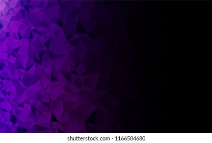 Dark Purple vector hexagon mosaic cover. A sample with polygonal shapes. The completely new template can be used for your brand book.