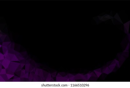Dark Purple vector hexagon mosaic cover. Creative illustration in halftone style with gradient. The polygonal design can be used for your web site.