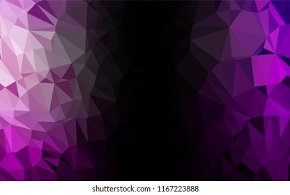 Dark Purple vector hexagon mosaic cover. A completely new color illustration in a vague style. The completely new template can be used for your brand book.