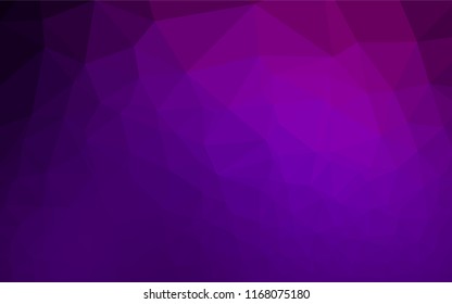 Dark Purple vector hexagon mosaic cover. Glitter abstract illustration with an elegant design. The completely new template can be used for your brand book.