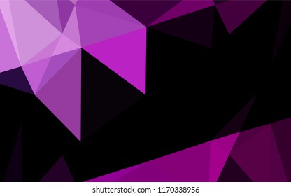 Dark Purple vector hexagon mosaic template. A vague abstract illustration with gradient. A new texture for your design.