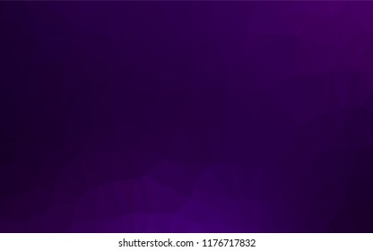 Dark Purple vector hexagon mosaic texture. An elegant bright illustration with gradient. A new texture for your design.