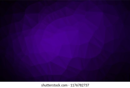Dark Purple vector hexagon mosaic template. Creative geometric illustration in Origami style with gradient. The elegant pattern can be used as part of a brand book.